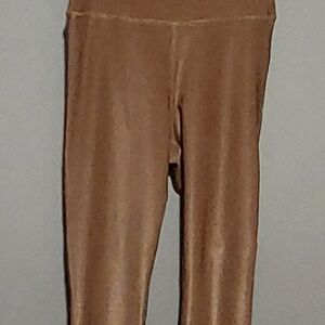 WeWoreWhat High Rise Ribbed Leggings Brown Retro Glam Revolve, Size M